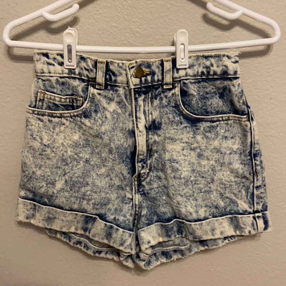 American apparel acid wash jean shorts